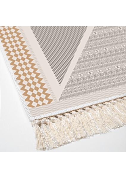 Eko Trend Djt Halı Yıkanabilir Kaymaz Taban P1526 Modern Krem