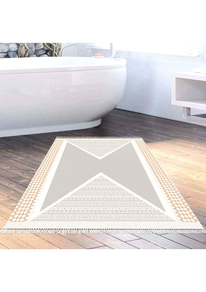Eko Trend Djt Halı Yıkanabilir Kaymaz Taban P1526 Modern Krem