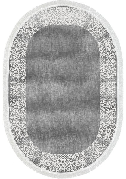 Eko Trend Djt Halı Yıkanabilir Kaymaz Taban 1460 Oval Modern Gri fiyatları