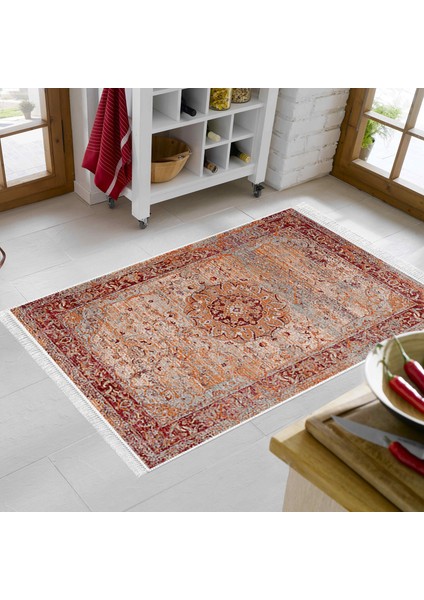 Eko Trend Djt Halı Yıkanabilir Kaymaz Taban P1356 Vintage Kırmızı modelleri