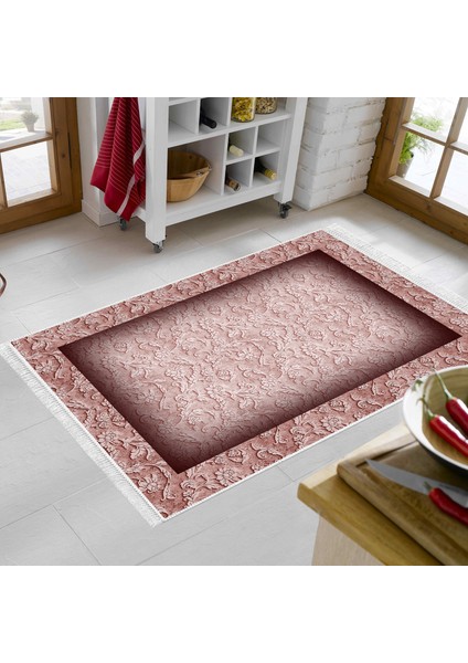 Eko Trend Djt Banyo Paspası Yıkanabilir Kaymaz Taban 767 Bordürlü Bordo modelleri