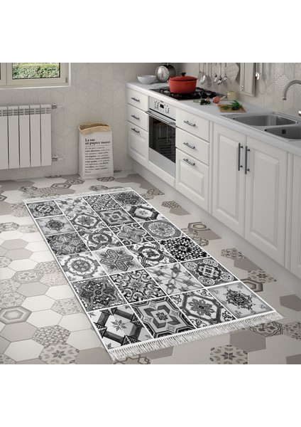 Eko Trend Djt Banyo Paspası Yıkanabilir Kaymaz Taban Mu144 Patchwork Gri modelleri