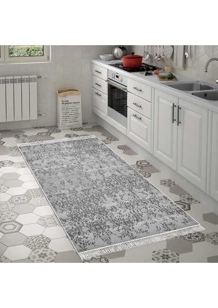 Eko Trend Djt Banyo Paspası Yıkanabilir Kaymaz Taban 1918 Modern Gri