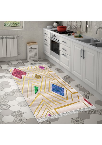 Eko Trend Djt Banyo Paspası Yıkanabilir Kaymaz Taban P1337 Modern Renkli