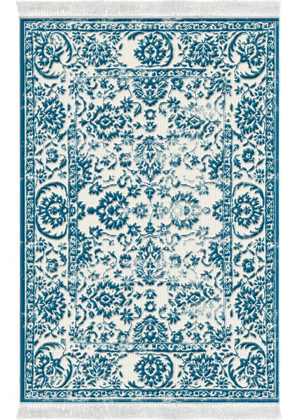 Eko Trend Djt Halı Yıkanabilir Kaymaz Taban 744 Vintage Mavi