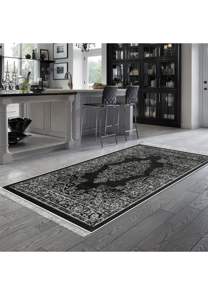 Eko Trend Djt Banyo Paspası Yıkanabilir Kaymaz Taban 761 Osmanlı Siyah