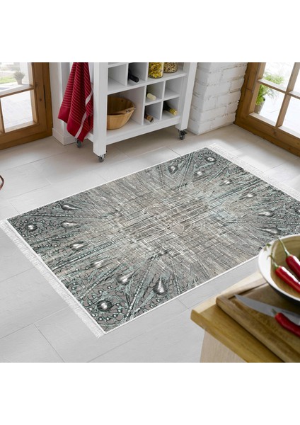 Eko Trend Djt Banyo Paspası Yıkanabilir Kaymaz Taban 743 Modern Mavi
