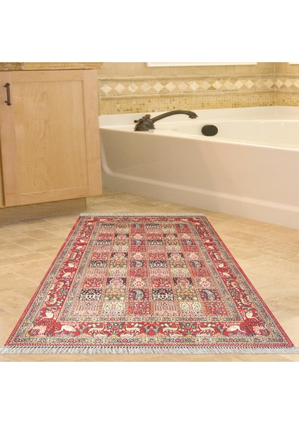 Eko Trend Djt Banyo Paspası Yıkanabilir Kaymaz Taban M12295 Persian Bordo