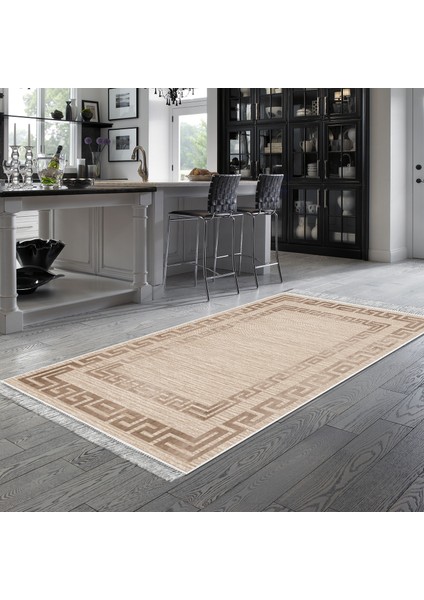 Eko Trend Djt Banyo Paspası Yıkanabilir Kaymaz Taban F5036 Modern Bej