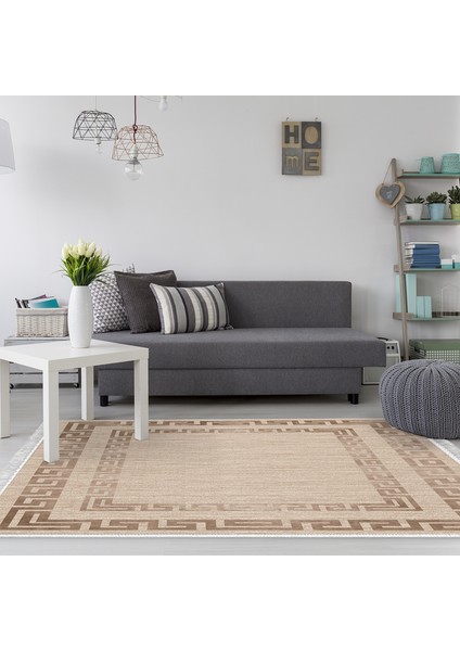 Eko Trend Djt Banyo Paspası Yıkanabilir Kaymaz Taban F5036 Modern Bej