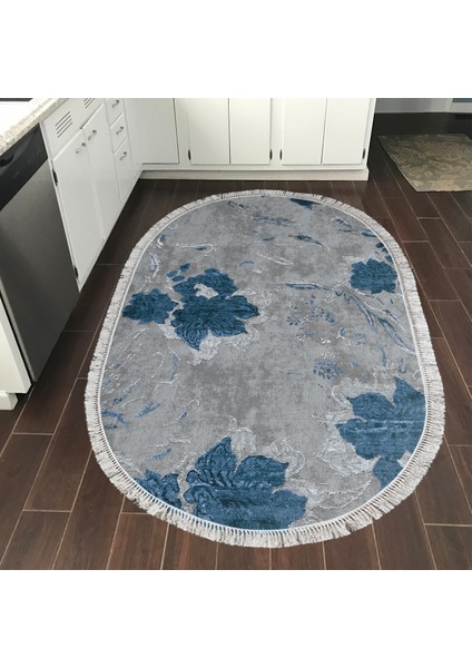 Eko Trend Djt Banyo Paspası Yıkanabilir Kaymaz Taban 660m Oval Suluboya Mavi modelleri