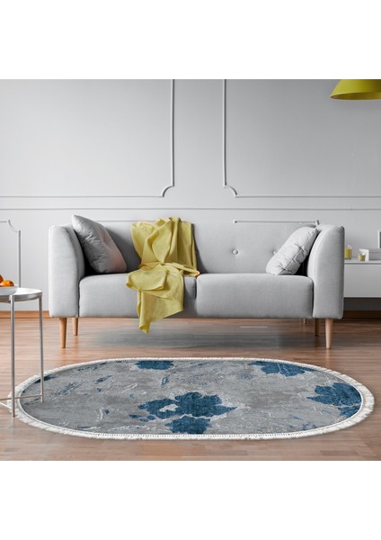 Eko Trend Djt Banyo Paspası Yıkanabilir Kaymaz Taban 660m Oval Suluboya Mavi indirimleri