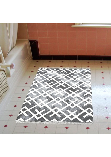 Eko Trend Djt Banyo Paspası Yıkanabilir Kaymaz Taban S5039 Iskandinav Gri