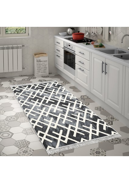 Eko Trend Djt Banyo Paspası Yıkanabilir Kaymaz Taban S5039 Iskandinav Gri