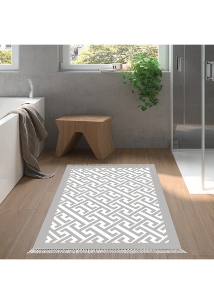 Eko Trend Djt Banyo Paspası Yıkanabilir Kaymaz Taban 769 Modern Gri
