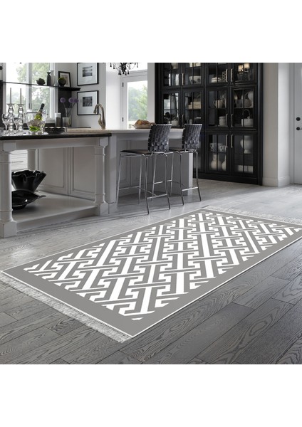 Eko Trend Djt Banyo Paspası Yıkanabilir Kaymaz Taban 769 Modern Gri