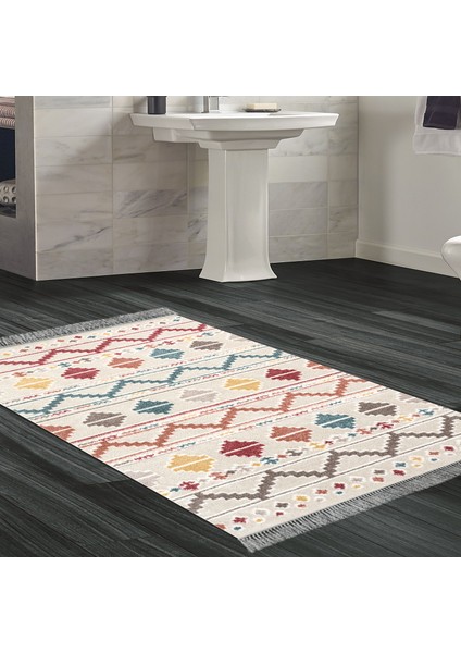 Eko Trend Djt Banyo Paspası Yıkanabilir Kaymaz Taban F5001 Iskandinav Renkli