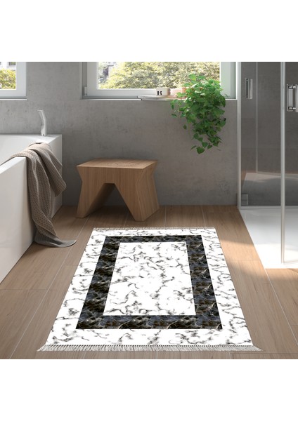 Eko Trend Djt Banyo Paspası Yıkanabilir Kaymaz Taban M12341 Bordürlü Krem