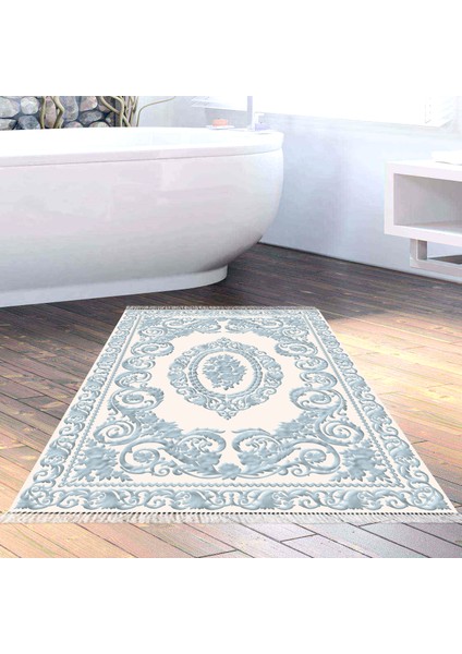 Eko Trend Djt Banyo Paspası Yıkanabilir Kaymaz Taban 747 Klasik Mavi