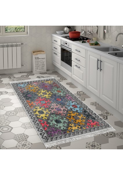 Eko Trend Djt Banyo Paspası Yıkanabilir Kaymaz Taban F5008 Iskandinav Renkli