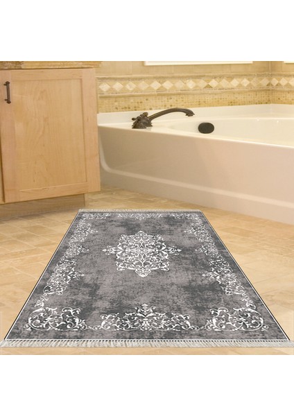 Eko Trend Djt Banyo Paspası Yıkanabilir Kaymaz Taban 616 Klasik Gri