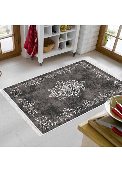 Eko Trend Djt Banyo Paspası Yıkanabilir Kaymaz Taban 616 Klasik Gri