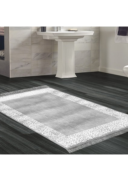 Eko Trend Djt Banyo Paspası Yıkanabilir Kaymaz Taban 1460 Modern Gri
