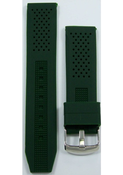 Spor Model Saat Kordonu Haki Yeşil 18MM Silikon Kordon fırsatları
