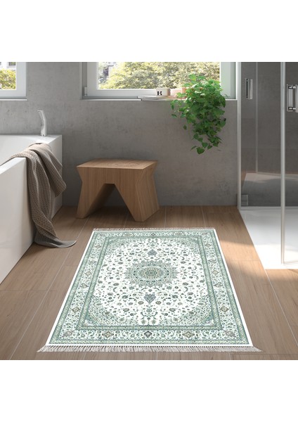 Eko Trend Djt Banyo Paspası Yıkanabilir Kaymaz Taban P1372 Osmanlı Yeşil