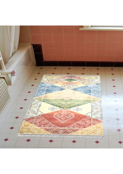 Eko Trend Djt Banyo Paspası Yıkanabilir Kaymaz Taban S5047 Iskandinav Renkli