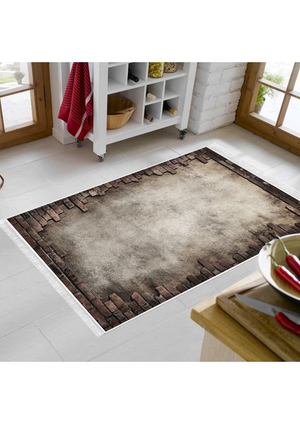 Eko Trend Djt Banyo Paspası Yıkanabilir Kaymaz Taban F5049 Modern Gri