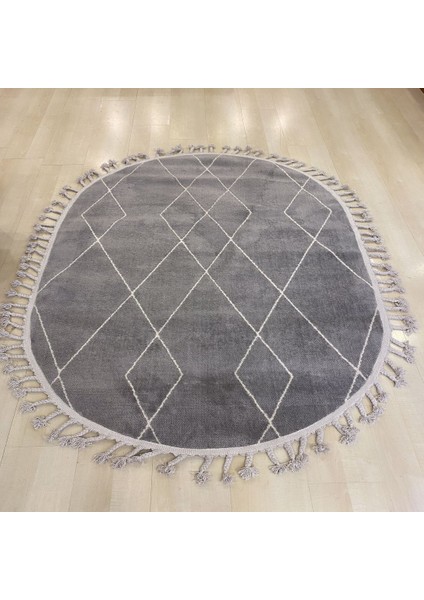 Urban 02 Grey White120*180 cm Oval Halı