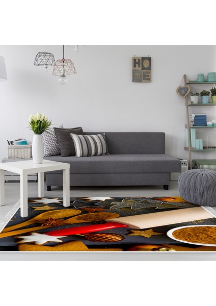 Eko Trend Djt Mutfak Halı Yıkanabilir Kaymaz Taban F5064 Renkli