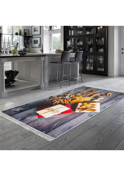 Eko Trend Djt Mutfak Halı Yıkanabilir Kaymaz Taban F5061 Renkli