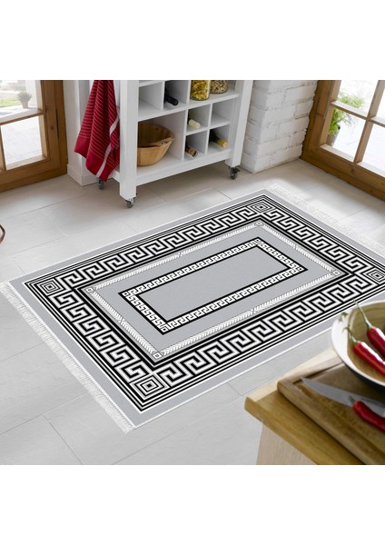 Eko Trend Djt Halı Yıkanabilir Kaymaz Taban 651m Modern Gri modelleri