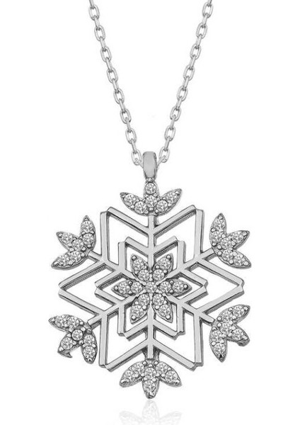 Kar Tanesi 925 Ayar Gümüş Kolye