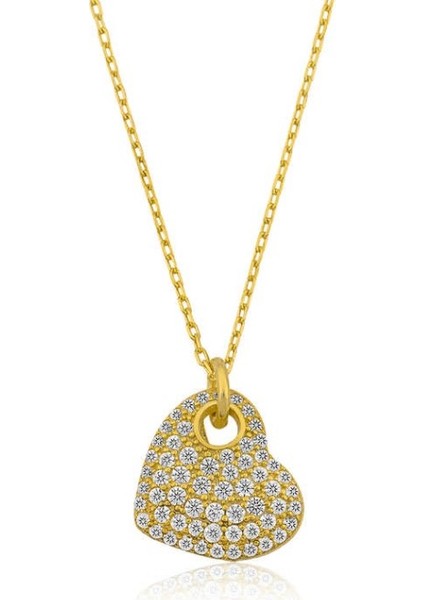 Kalp 925 Ayar Gümüş Kolye