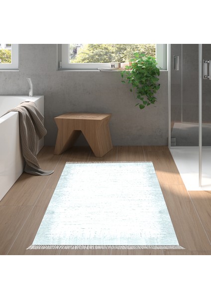 Eko Trend Djt Banyo Paspası Yıkanabilir Kaymaz Taban 1342 Modern Mavi