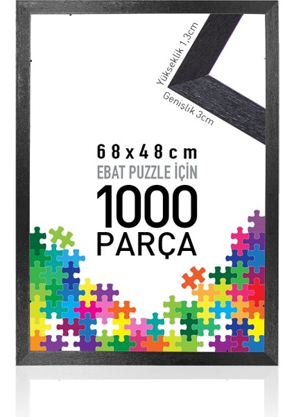 Puzzle Çerçevesi 1000 Parça Siyah