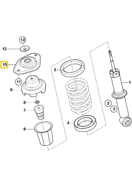 Mini R50 R52 R53 R55 R56 ve R57 Arka Amortisör Takozu 33526754124 fiyatları