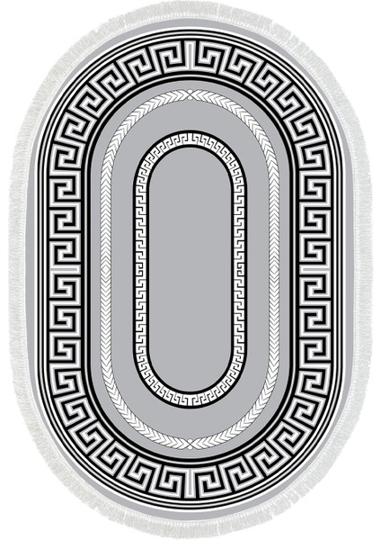 Eko Trend Djt Banyo Paspası Yıkanabilir Kaymaz Taban 651m Oval Modern Gri fiyatları