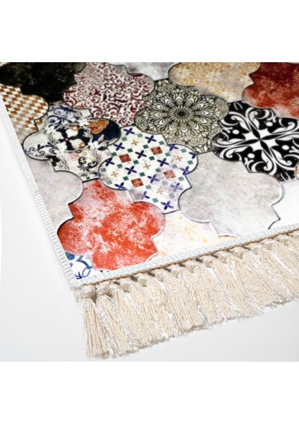 Eko Trend Djt Banyo Paspası Yıkanabilir Kaymaz Taban Mu120 Patchwork Renkli
