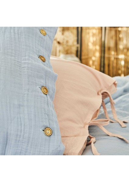 4 Element Mavi %100 Pamuk Çift Kişilik Yatak Örtüsü modelleri