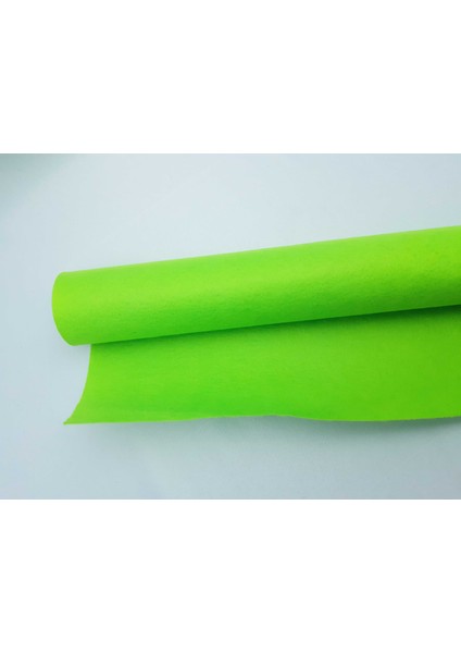 Neon Yeşil Renginde Ince Keçe 1mm Kalınlığında (1mt x 85 cm Boyutunda)