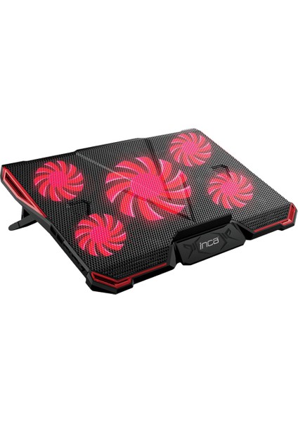 INC-619TGS Arrax 13 "-17" 5x Fan 6 Steps 2x USB Notebook Soğutucu