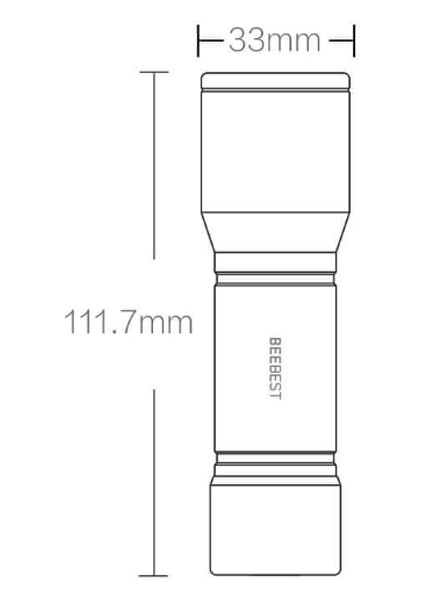 BEEBEST Portable Flashlight??Support Three-gear Mode(Yurt Dışından)