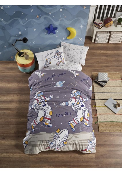 Newhome ranforce astronot tek kişilik nevresim takımı