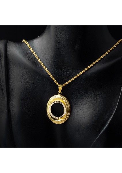 Oval Çerçeve Çeyrek Altınlık Kolye fiyatları