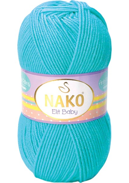 Elit Baby Anti-Pilling El Örgü Ipi Ipliği Yünü Renk KODU:3323-TURKUAZ