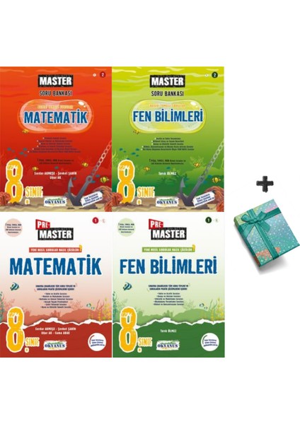 Muhtelif 8. Sınıf Master-Pre Master Soru Bankası Seti 2022-4 Kitap